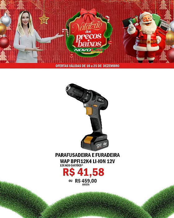 PARAFUSADEIRA E FURADEIRA WAP BPFI12K4 LI-ION 12V