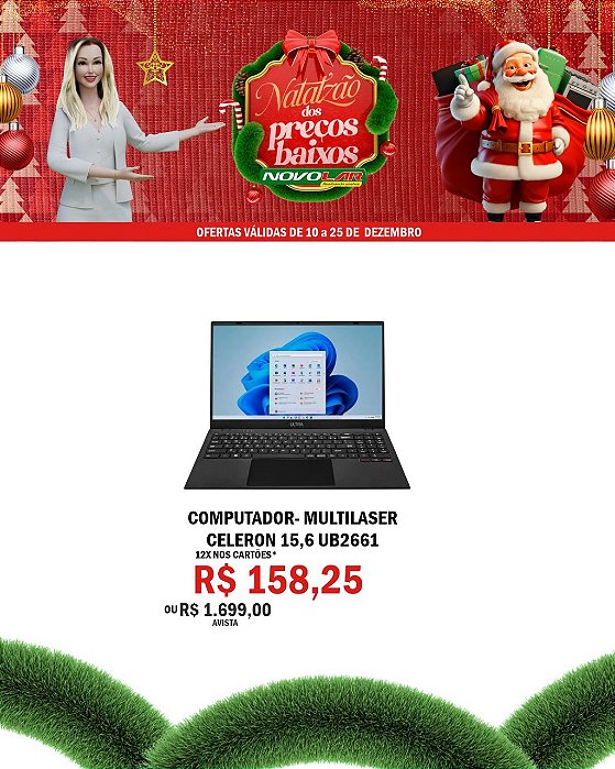 COMPUTADOR- MULTILASER CELERON 15,6 UB2661