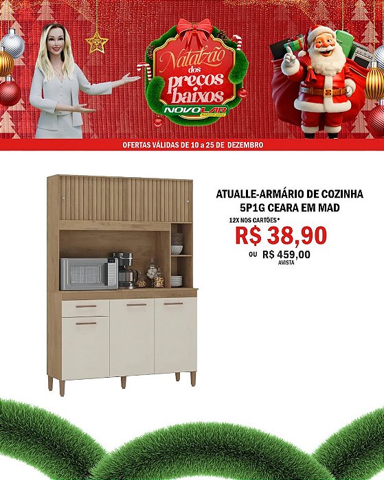 ATUALLE-ARMÁRIO DE COZINHA 5P1G CEARA EM MAD
