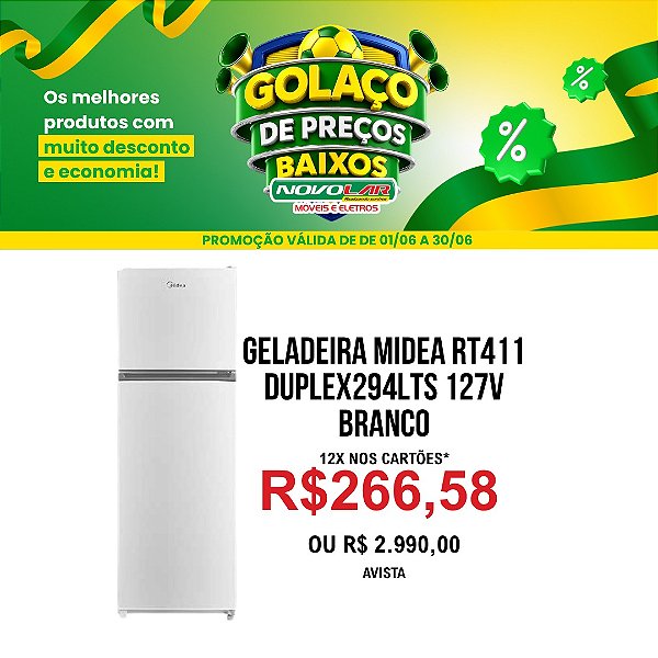 GELADEIRA MIDEA RT411 DUPLEX 294L BRANCA