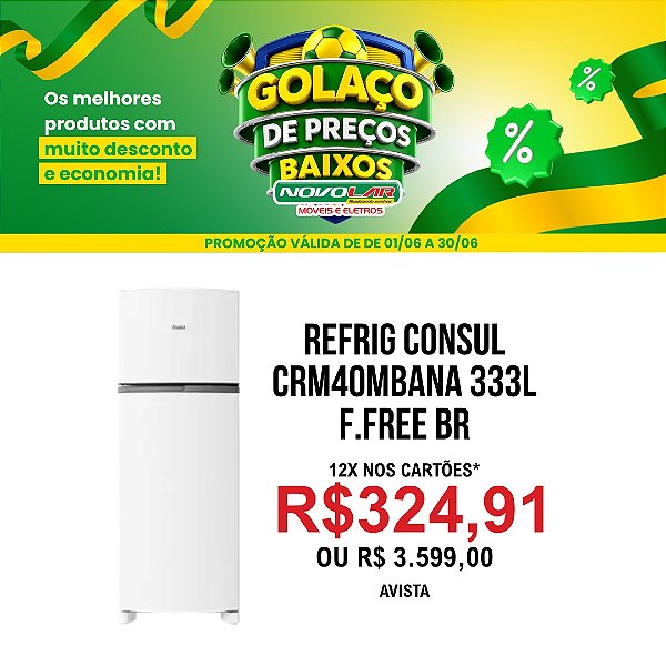 GELADEIRA CONSUL CRM40MBANA DUPLEX 333L BRANCA