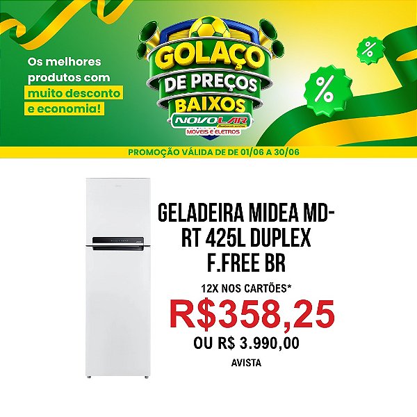 GELADEIRA MIDEA MD-RT 425L DUPLEX FROST FREE BRANCA