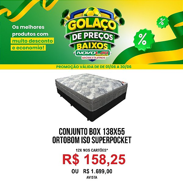 CONJUNTO BOX 138X55 ORTOBOM ISO SUPERPOCKET