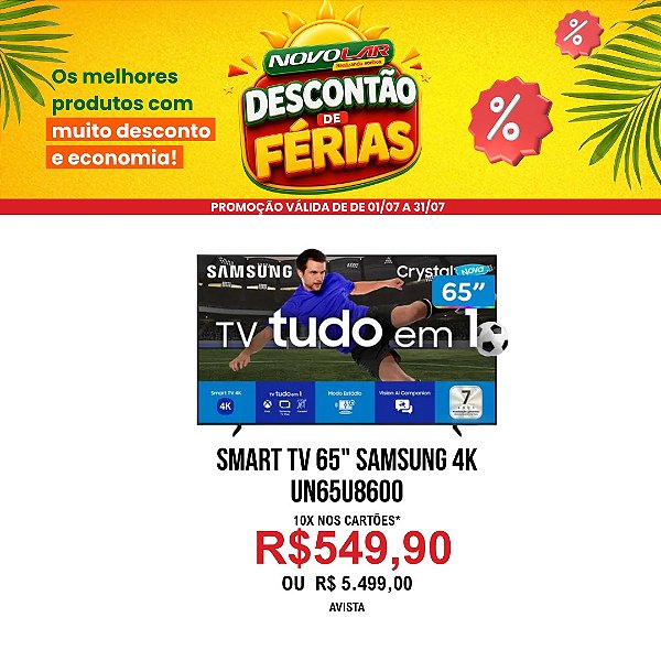 SMART TV 65 SAMSUNG 4K UN65U8600