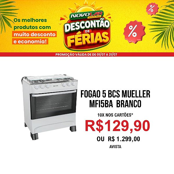 FOGAO 5 BCS MUELLER MFI5BA BRANCO