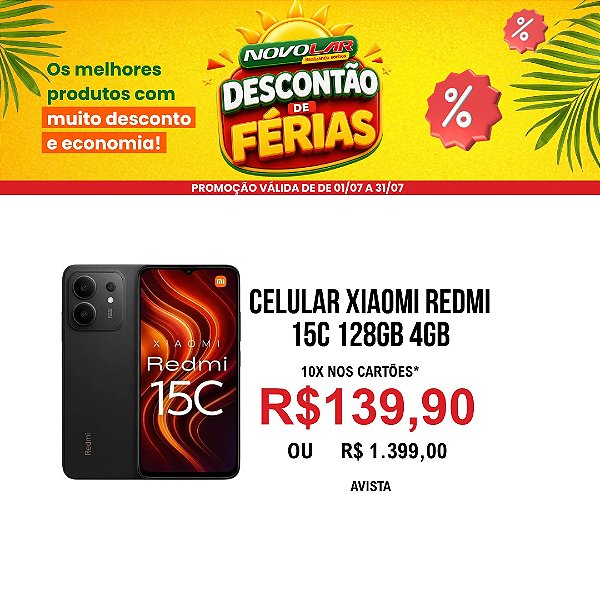 CELULAR XIAOMI REDMI 15C 128GB 4GB