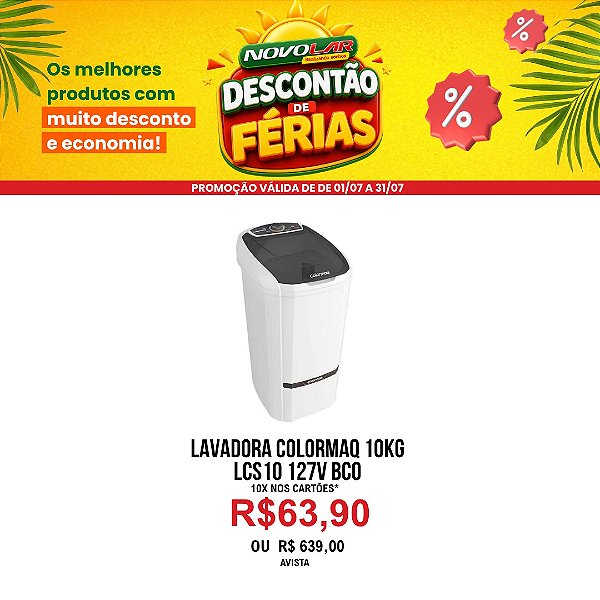 LAVADORA COLORMAQ 10KG LCS10 127V BCO