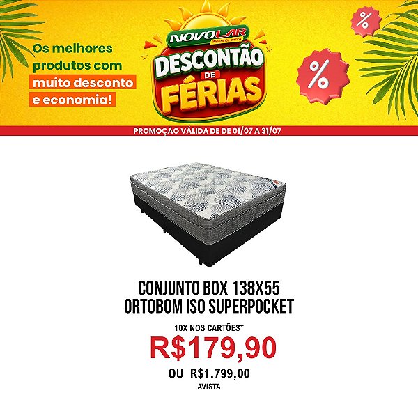 CONJUNTO BOX 138X55 ORTOBOM ISO SUPERPOCKET