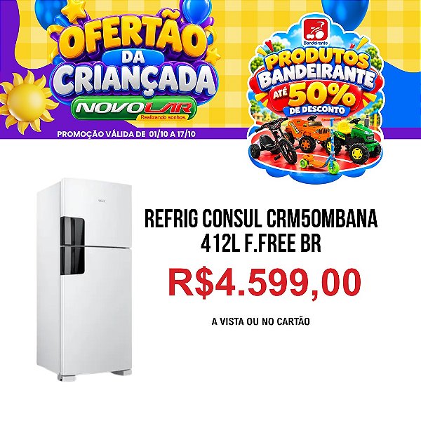 REFRIG CONSUL CRM50MBANA 412L F.FREE BR