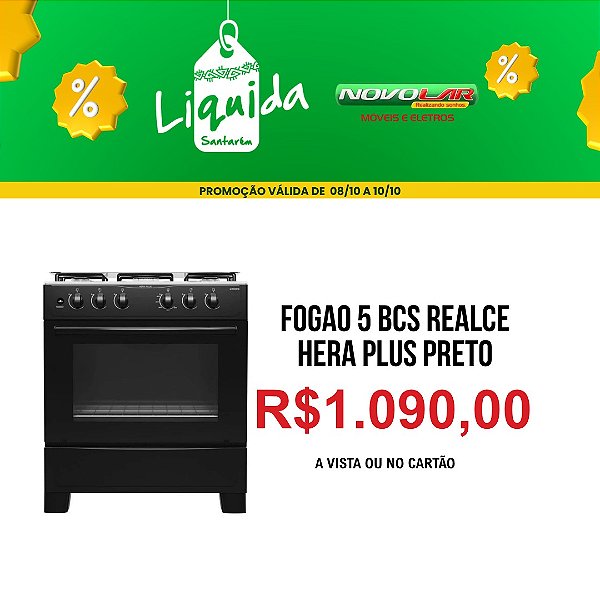 FOGAO 5 BCS REALCE HERA PLUS PRETO