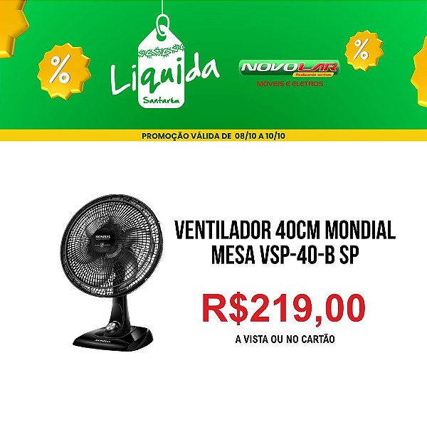 Ventilador de Mesa 40cm Mondial VSP-40-B Super Power