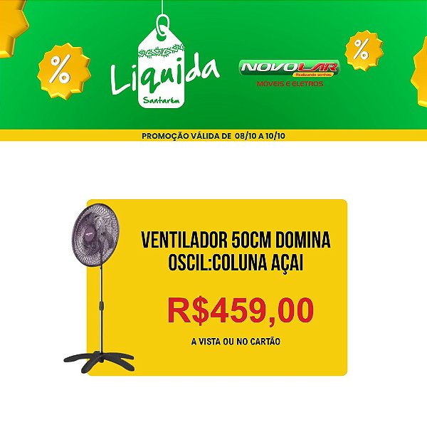 Ventilador de Coluna 50cm Domina Oscilante AÃ§aÃ­
