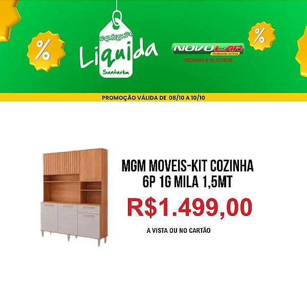 MGM MOVEIS-KIT COZINHA 6P 1G MILA 1,5MT