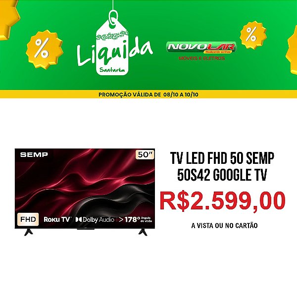 TV LED FHD 50 SEMP 50S42 GOOGLE TV