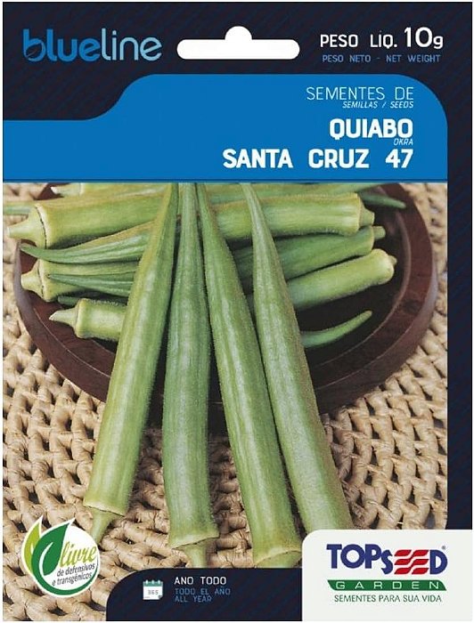 Sementes De Quiabo Santa Cruz 47 10g Topseed