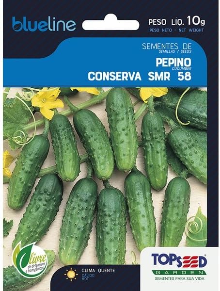 Sementes de Pepino SMR 58 Blue Line 10g Topseed Garden
