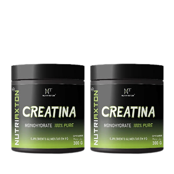 COMBO 2 CREATINA NUTRIAXTON MONOHYDRATE 100% PURE 300 G
