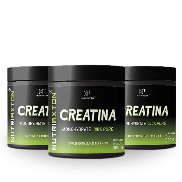 COMBO 3 Creatina monohydrate 100% pure 300G NUTRIAXTON