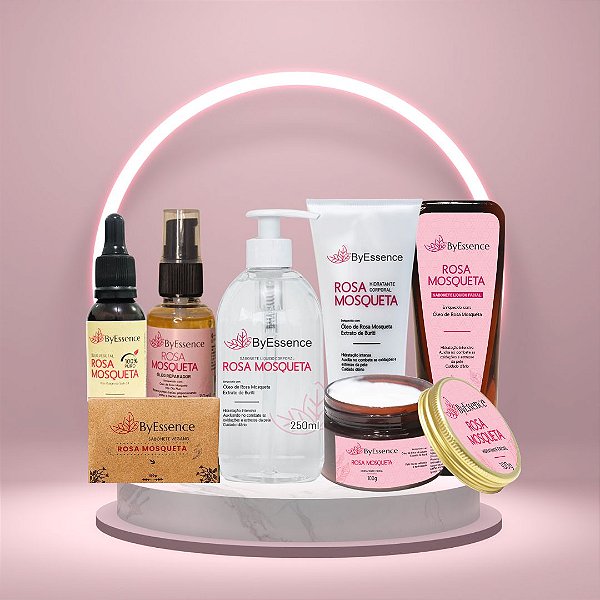 Kit Rosa Mosqueta Corpo, face e capilar - Byessence