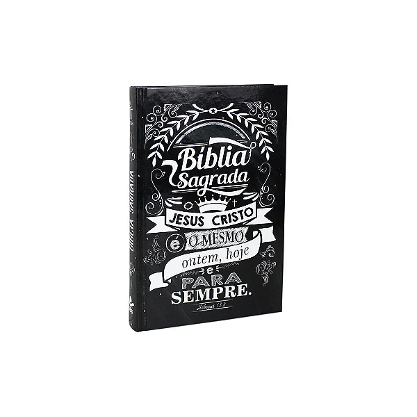BÍBLIA SAGRADA NTLH - CAPA DURA/PRETA COM DETALHES EM BRANCO