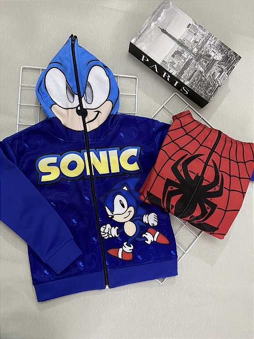 Jaqueta Infantil Personagen Sonic Peluciado