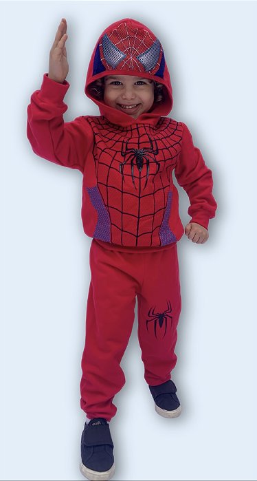 Conjunto Moletom infantil Peluciado Personagem Telinha no Capuz