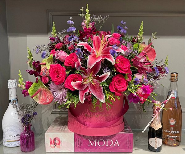 Box Pink Flores Nobres G