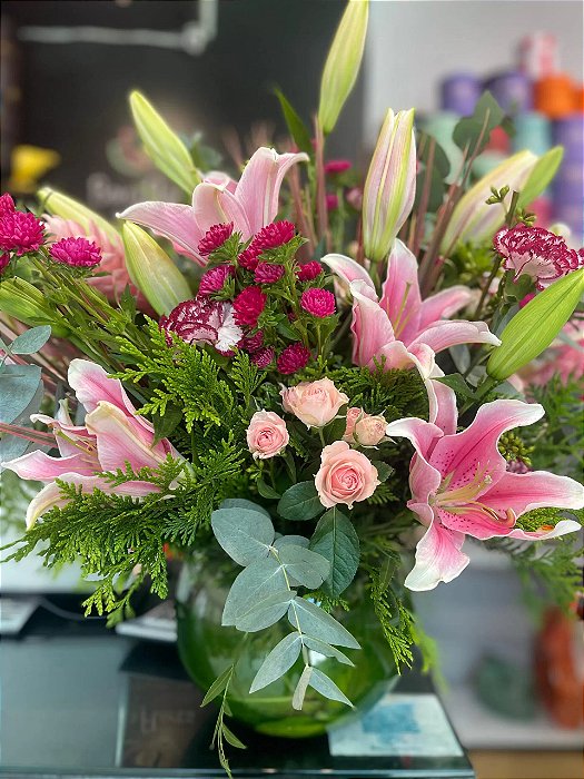Arranjo Nobre Rosé para Decoração