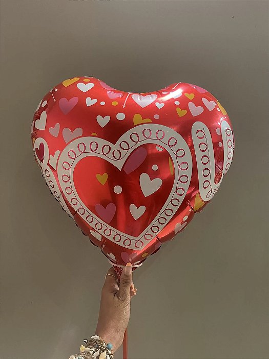 Balão Coração I Love U | Surpresa Romântica
