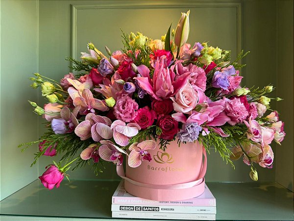 Box Pink Luxury G | Flores Nobres