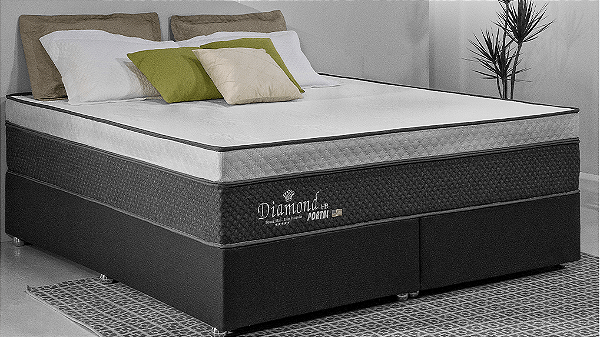 CAMA BOX - KING - PORTAL DIAMOND HR PRETO 66X2030X1930