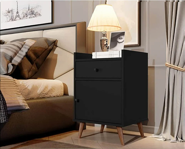 MESA DE CABECEIRA 1313 LUXO PRETO - JB BECHARA