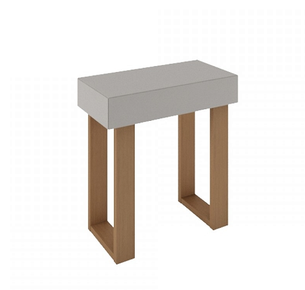 MESA DE CANTO EDEN OFF WHITE BRILHO C/ AVELA - RUDNICK