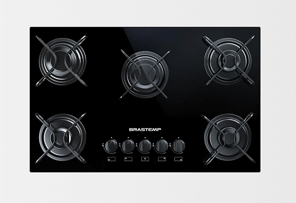 FOGAO COOKTOP 5B - BRASTEMP PRETO