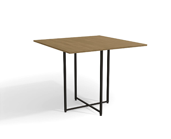 MESA DE JANTAR INDUSTRIAL 90CM  FREIJO/PRETO FOSCO - KAPPESBERG