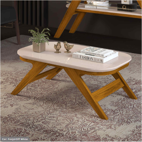 MESA DE CENTRO DJ DORIS FREIJO/OFF WHITE