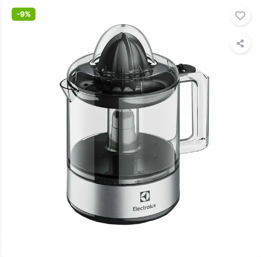 ESPREMEDOR DE FRUTAS ELECTROLUX EFFICIENT 800ML PRETO 110 VOLTS