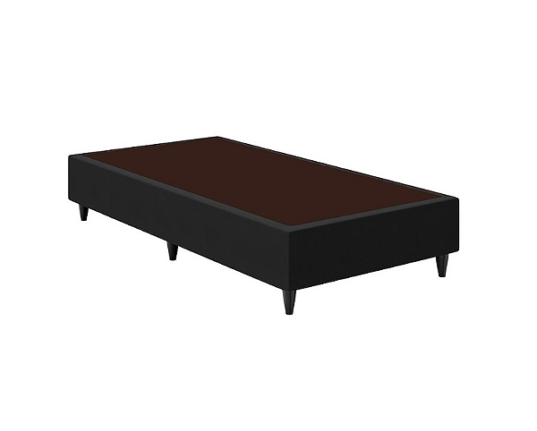 BASE SOMMIER - SOLTEIRO - CORINO PRETO 0,30X1,88X0,88 - ORTOBOM