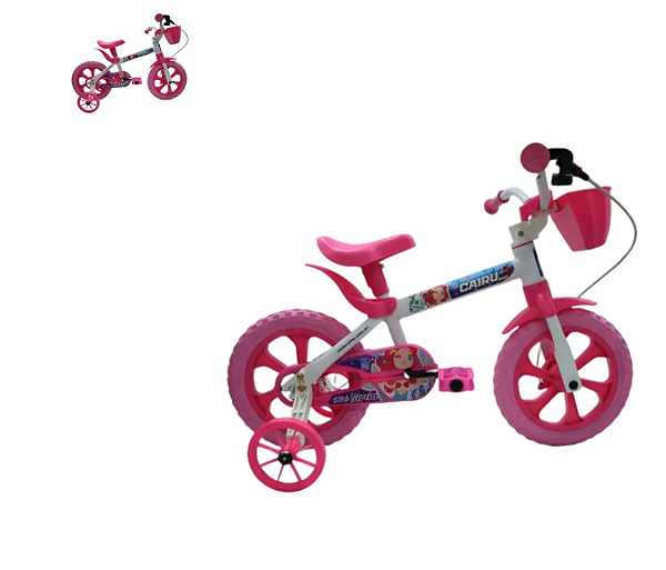 BICICLETA CAIRU ARO 12 FEM MINI SEREIA BCO/TIFANNY