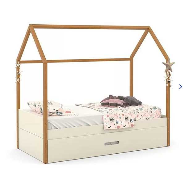 CAMA KIDS MATIC LIV LAQUEADO OFF WHITE/FREIJO