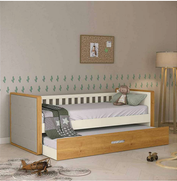 CAMA BABA TUTTO LAQUEADO FREIJO/OFF WHITE - MATIC