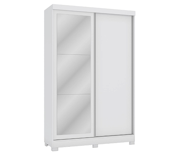 ROUPEIRO KAPPESBERG 2P DE CORRER 2G BRANCO COM ESPELHO