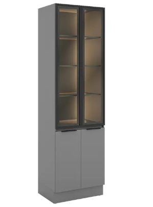 PANELEIRO TELASUL LUMINA CINZA 4P COM PED E RODAPE