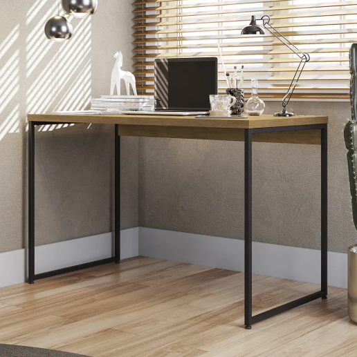 MESA SECRETARIA 1,18M KAPPESBERG - LINHA INDUSTRUAL - FREIJO/PRETO FOSCO