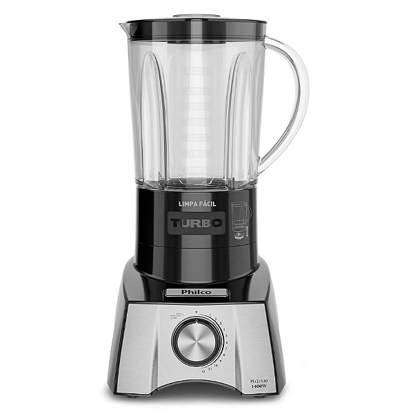 LIQUIDIFICADOR PHILCO PLQ1430P LIMPA FACIL 127V PTO/INOX