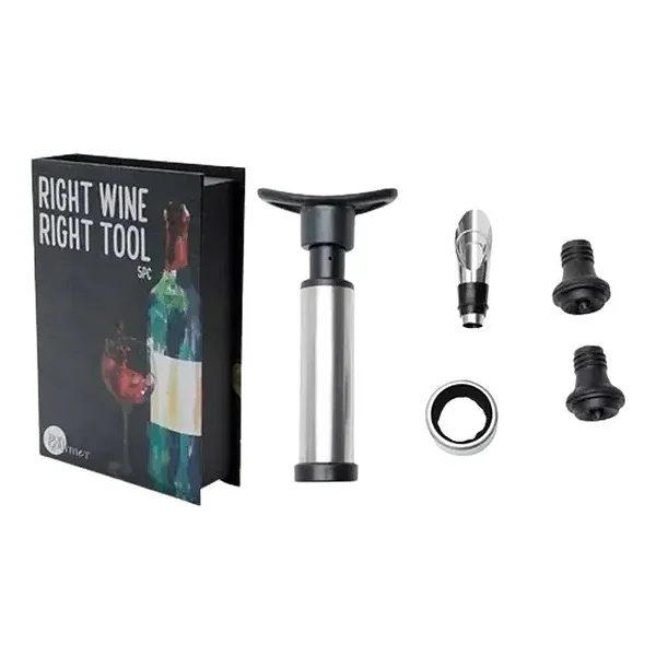 JOGO 5PC ACO INOX P/VINHO REF 27592 - ROJEMAC