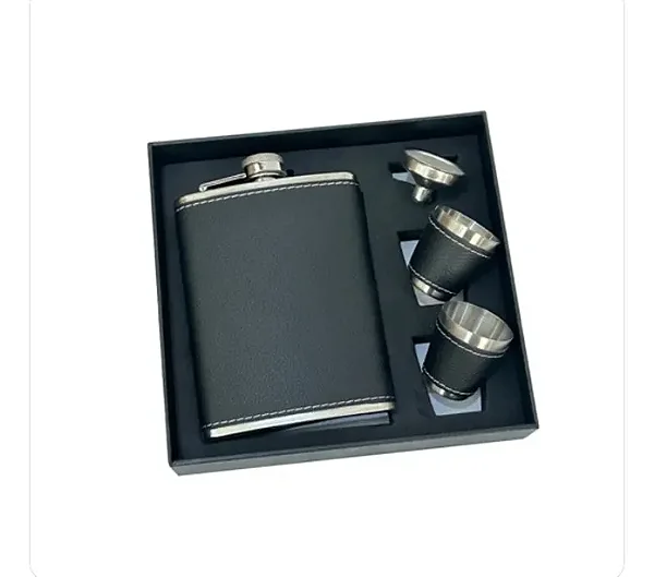 KIT CANTIL 4PCS FRACALANZA EM ACO INOX PRETO
