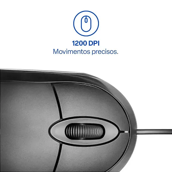 MOUSE CLASSIC BOX OPTICO FULL BLACK C/ FIO - MULTILASER