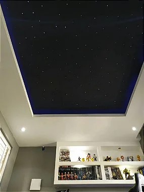 Céu Estrelado Kit Branco Fibra Ótica Iluminação 200 Pontos Estrelas