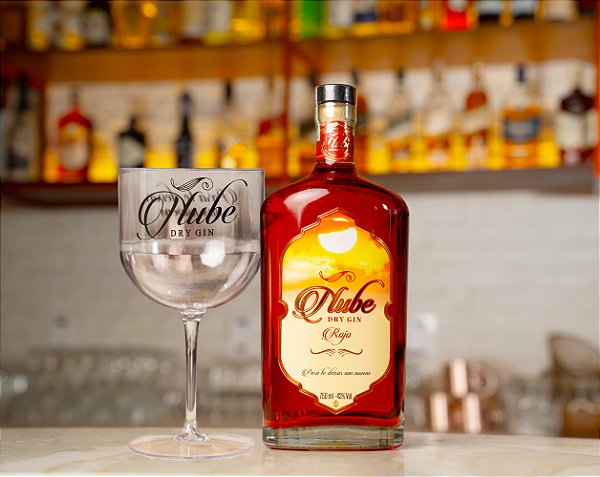 Gin Nube rojo (tradicional) + Taça de acrílico transparente
